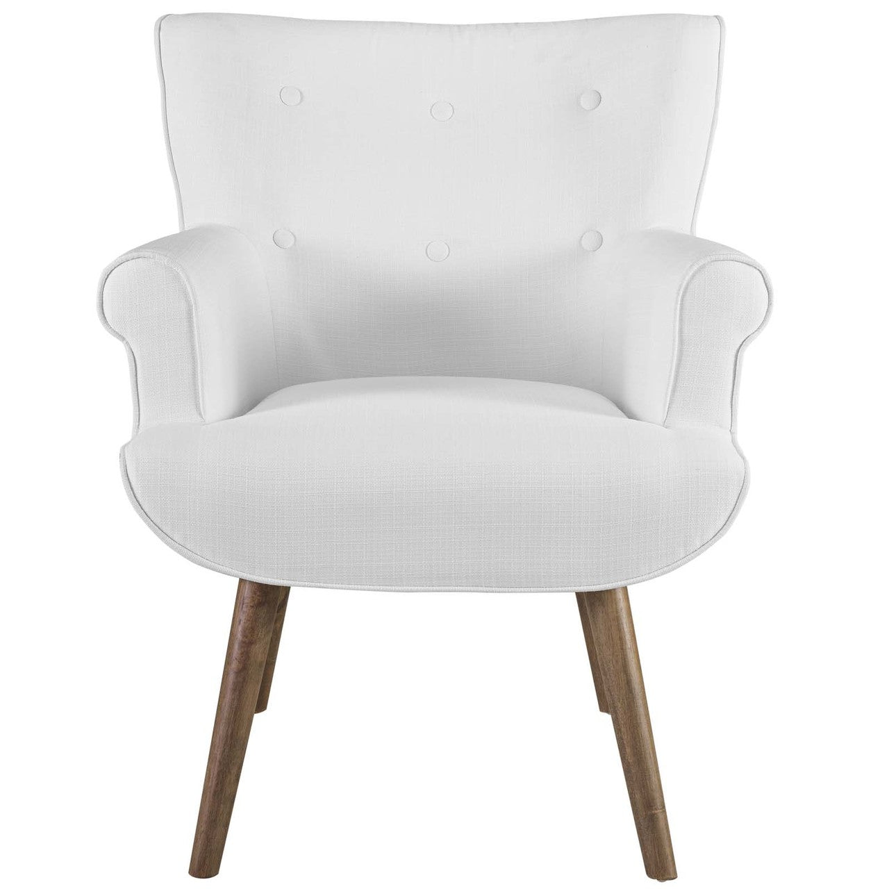 Cloud Upholstered Armchair, Fabric, White 13887