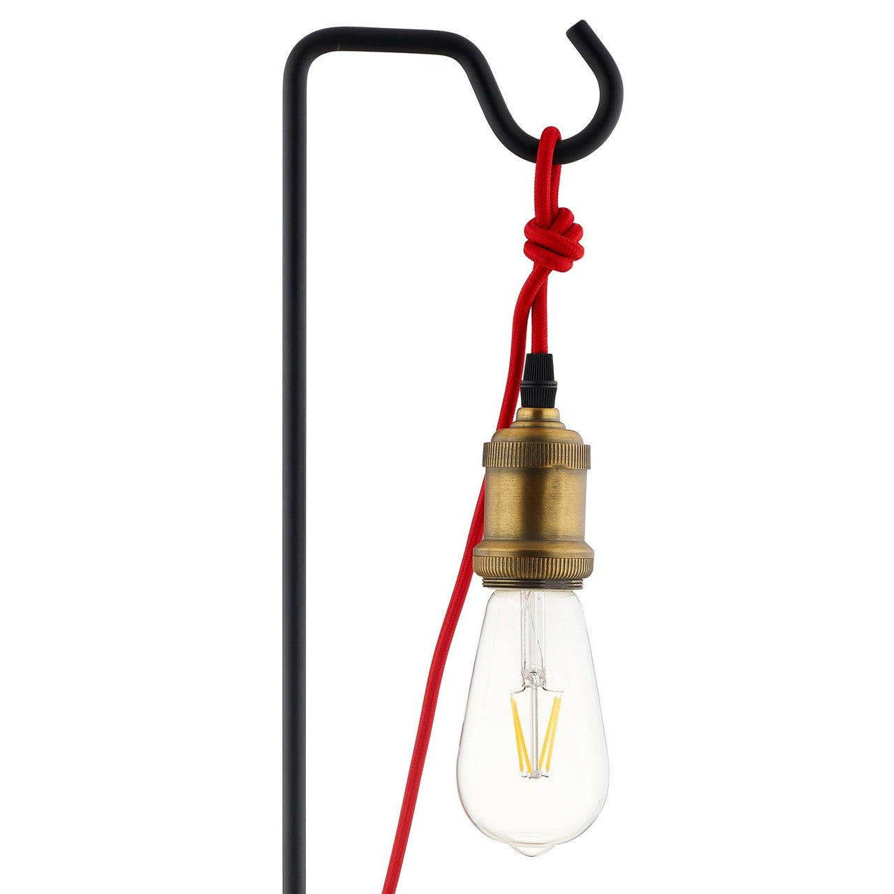 Signal Table Lamp, Metal Steel, Black Red 15682