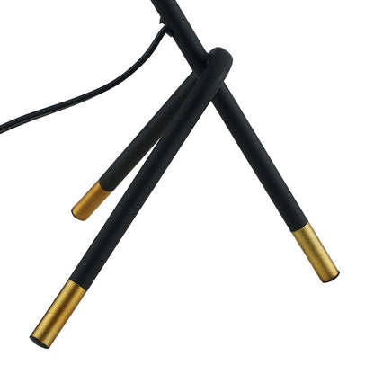 Achievement Table Lamp, Metal Steel, Black Gold 15683