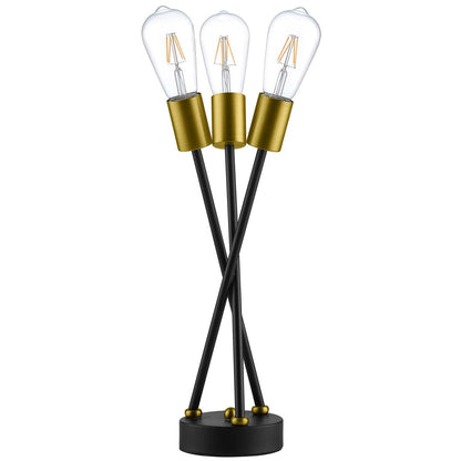Bedeck Brass Metal Table Lamp, Metal Steel, Black 13888