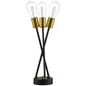 Bedeck Brass Metal Table Lamp, Metal Steel, Black 13888