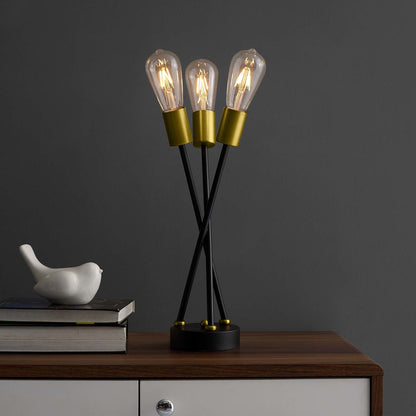 Bedeck Brass Metal Table Lamp, Metal Steel, Black 13888