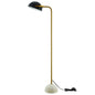Convey Bronze and White Marble Floor Lamp, Metal Steel, Black Gold 15684