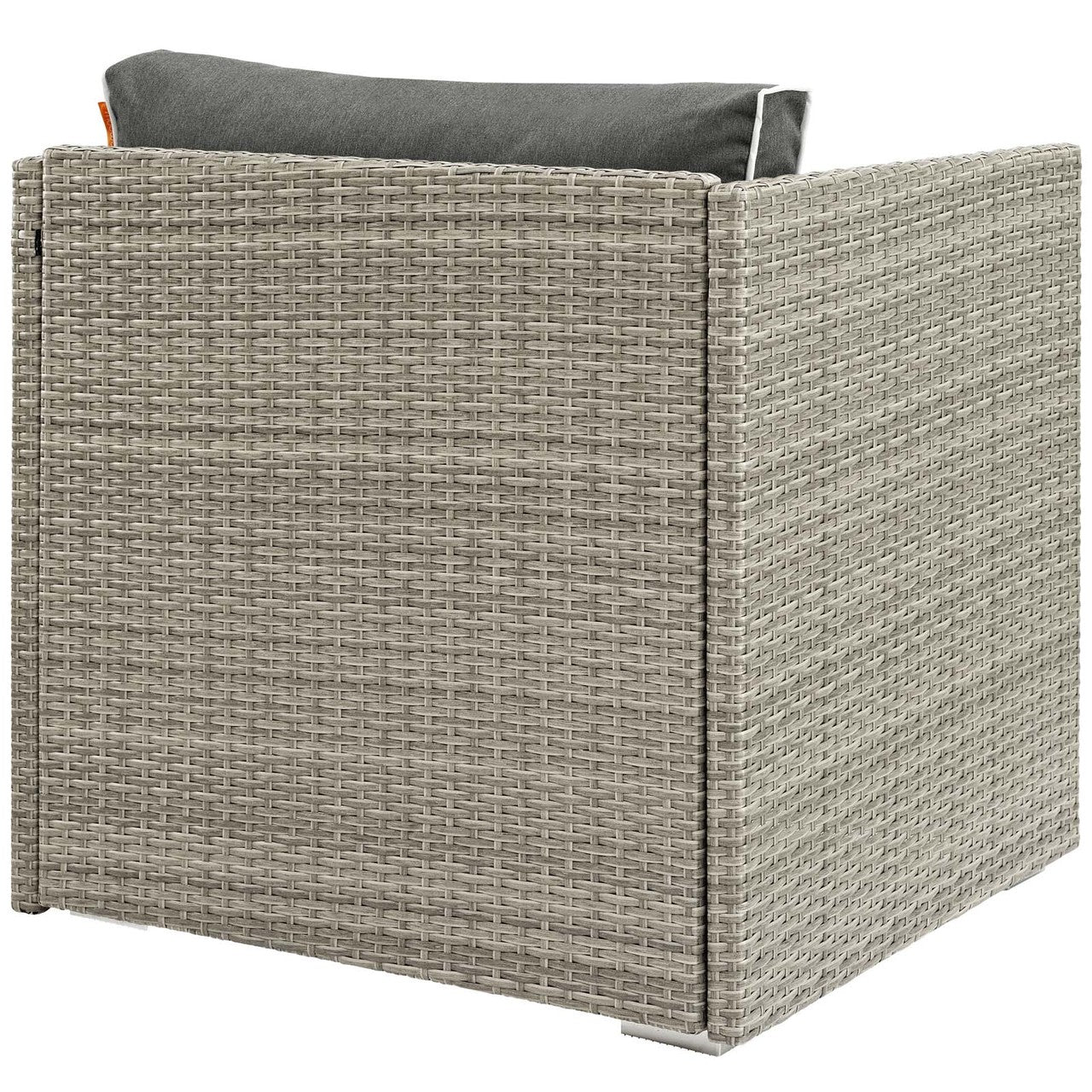 Repose Outdoor Patio Armchair, Sunbrella Rattan Wicker, Dark Grey Gray 13907