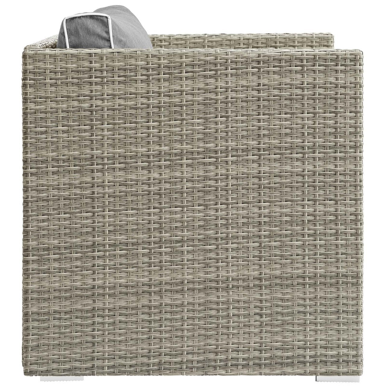 Repose Outdoor Patio Armchair, Sunbrella Rattan Wicker, Grey Gray 13908