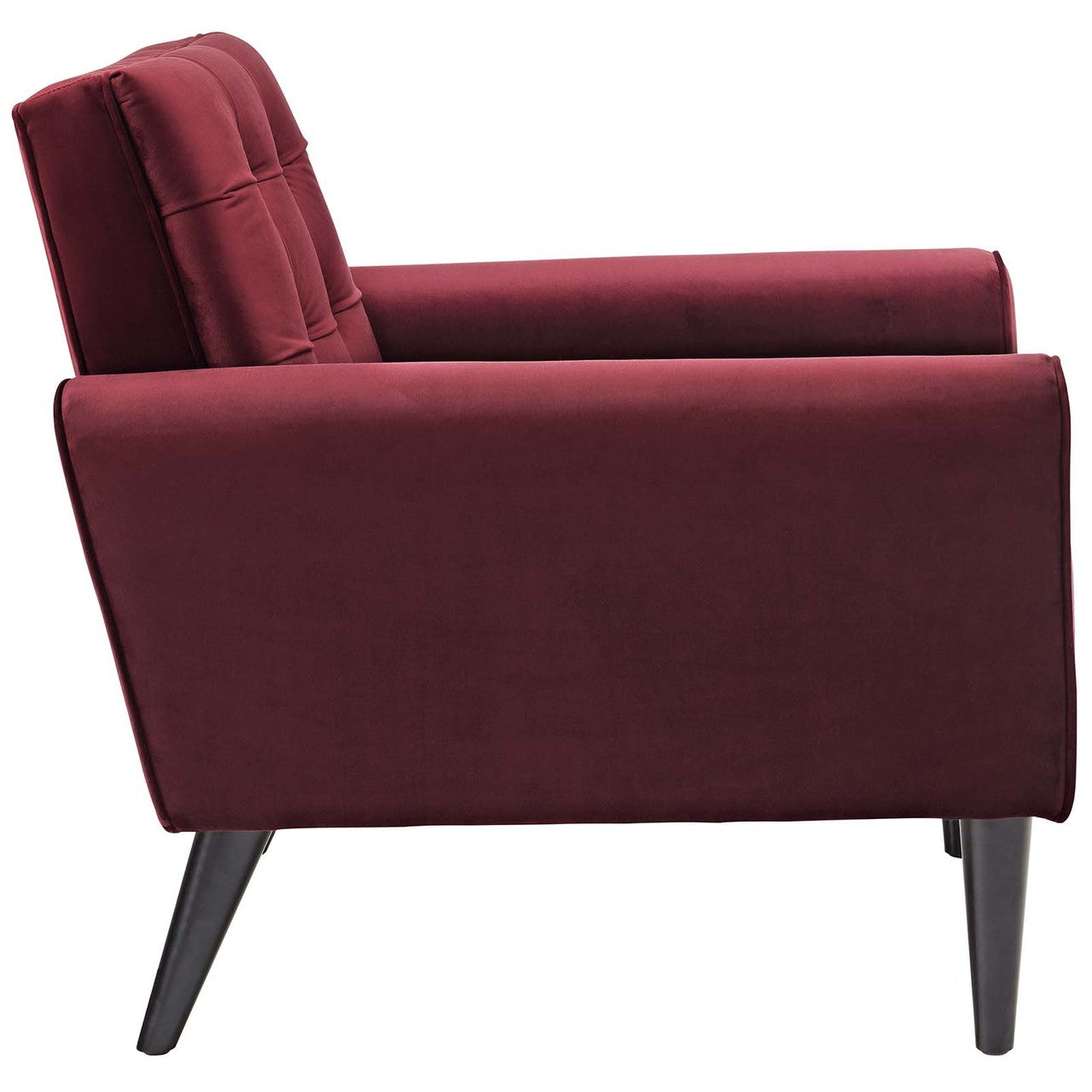 Delve Living Room Set Velvet Set of 2, Velvet Fabric, Red 13933