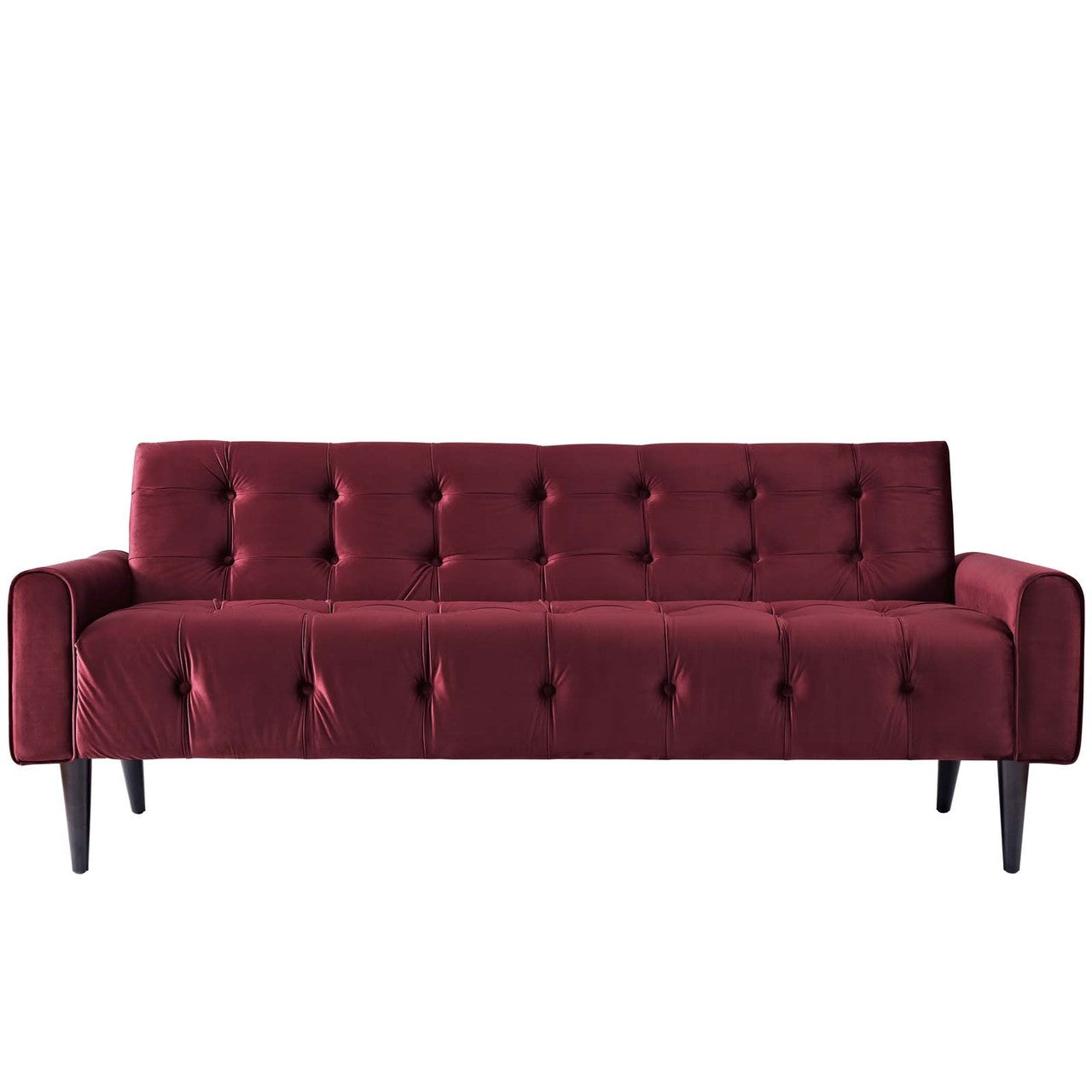 Delve Living Room Set Velvet Set of 2, Velvet Fabric, Red 13933