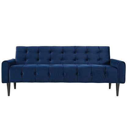 Delve Living Room Set Velvet Set of 2, Velvet Fabric, Navy Blue 13934