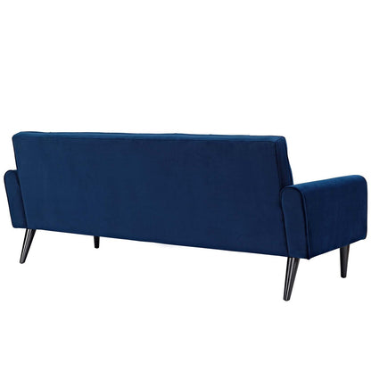 Delve Living Room Set Velvet Set of 2, Velvet Fabric, Navy Blue 13934