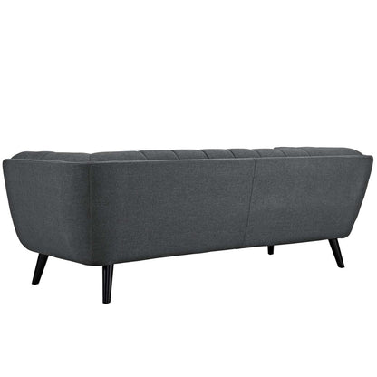 Bestow 2 Piece Upholstered Fabric Sofa and Loveseat Set, Fabric, Grey Gray 13951