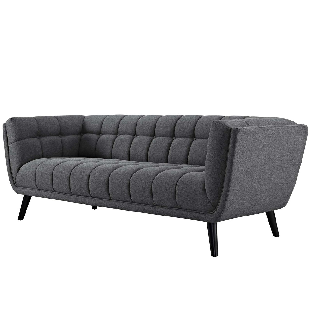 Bestow 2 Piece Upholstered Fabric Sofa and Armchair Set, Fabric, Grey Gray 13954