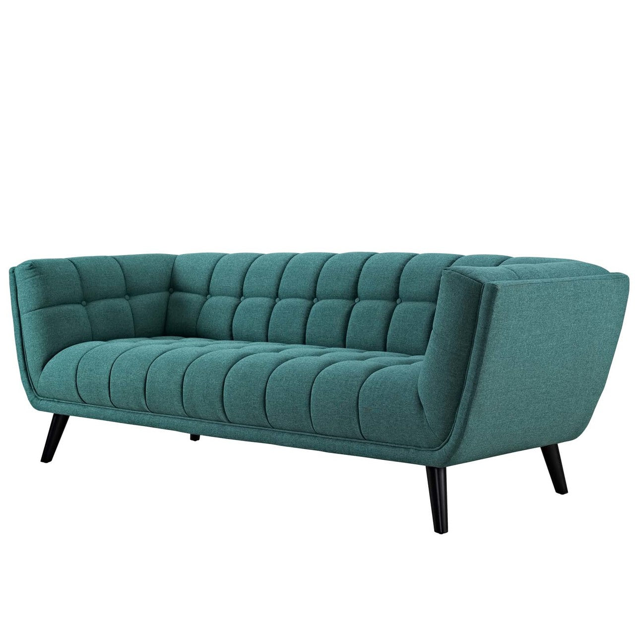 Bestow 2 Piece Upholstered Fabric Sofa and Armchair Set, Fabric, Aqua Blue 13955