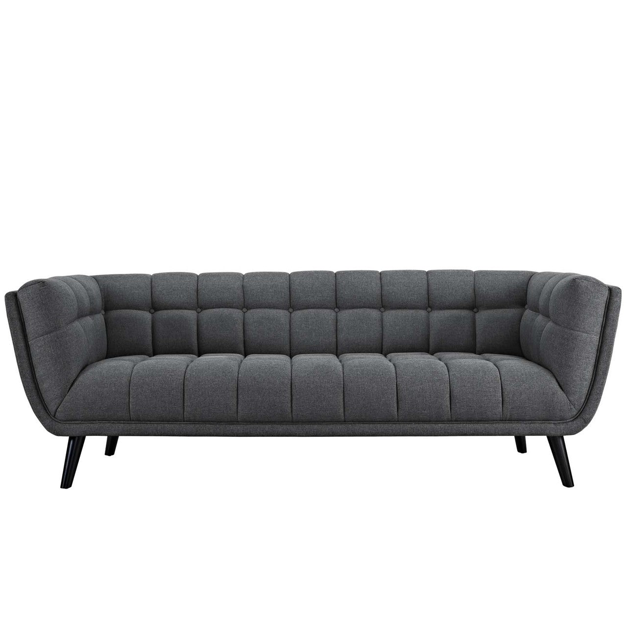 Bestow 3 Piece Upholstered Fabric Sofa and Armchair Set, Fabric, Grey Gray 13957