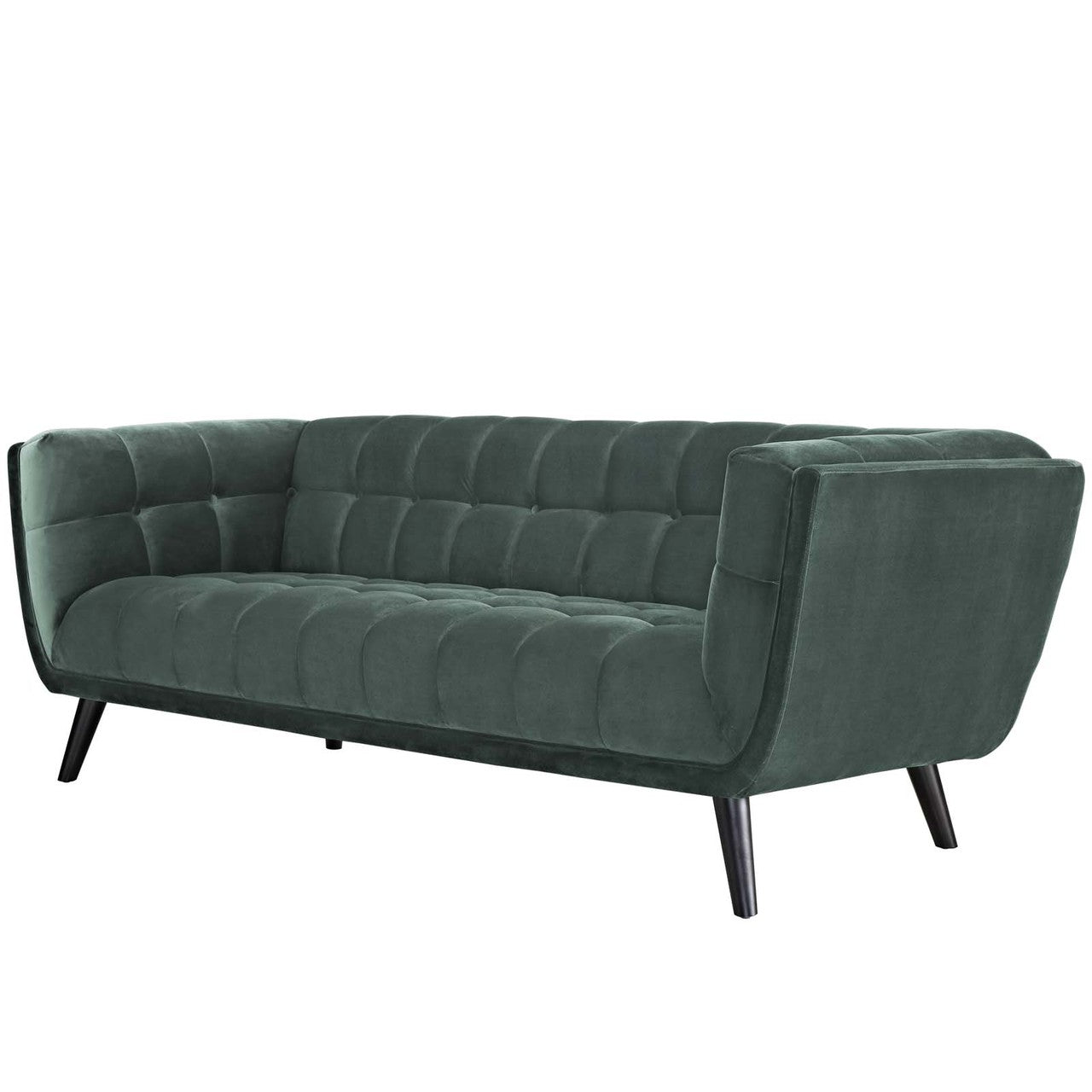 Bestow 3 Piece Velvet Sofa and Armchair Set, Velvet Fabric, Green 13968