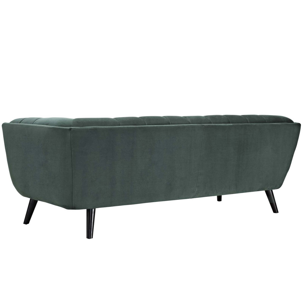 Bestow 3 Piece Velvet Sofa and Armchair Set, Velvet Fabric, Green 13968