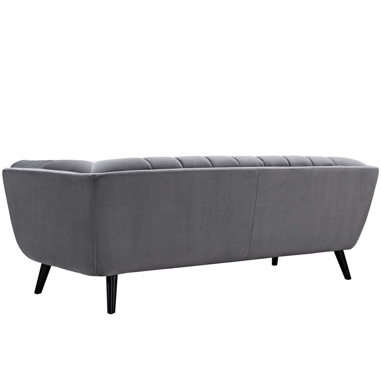 Bestow 3 Piece Velvet Sofa and Armchair Set, Velvet Fabric, Grey Gray 13969