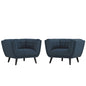 Bestow 2 Piece Upholstered Fabric Armchair Set, Fabric, Blue 13971
