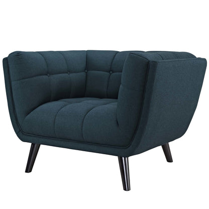 Bestow 2 Piece Upholstered Fabric Armchair Set, Fabric, Blue 13971