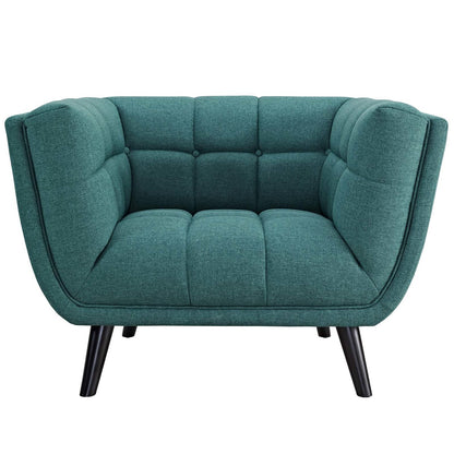 Bestow 2 Piece Upholstered Fabric Armchair Set, Fabric, Aqua Blue 13973