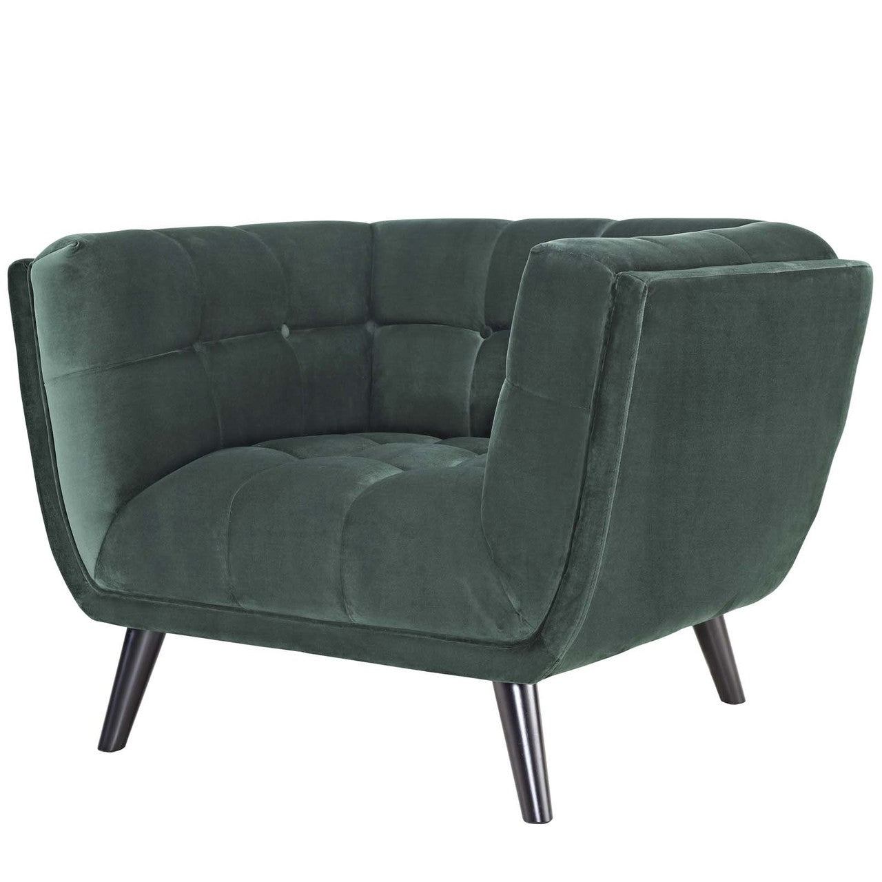 Bestow 2 Piece Velvet Armchair Set, Velvet Fabric, Green 13974