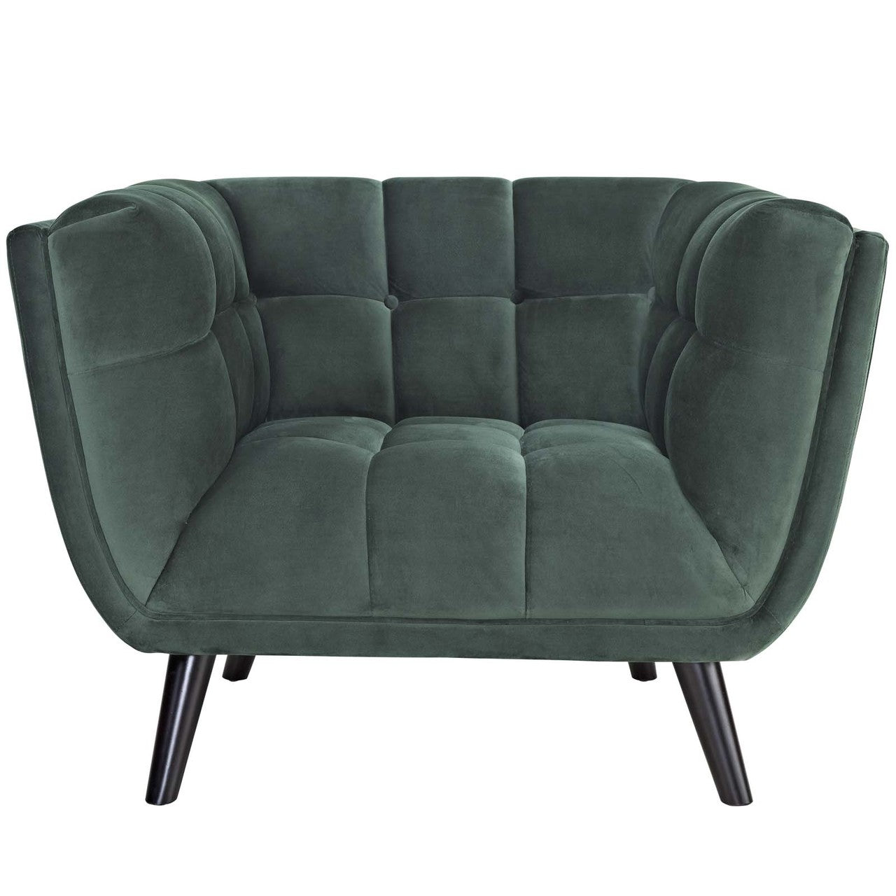 Bestow 2 Piece Velvet Armchair Set, Velvet Fabric, Green 13974