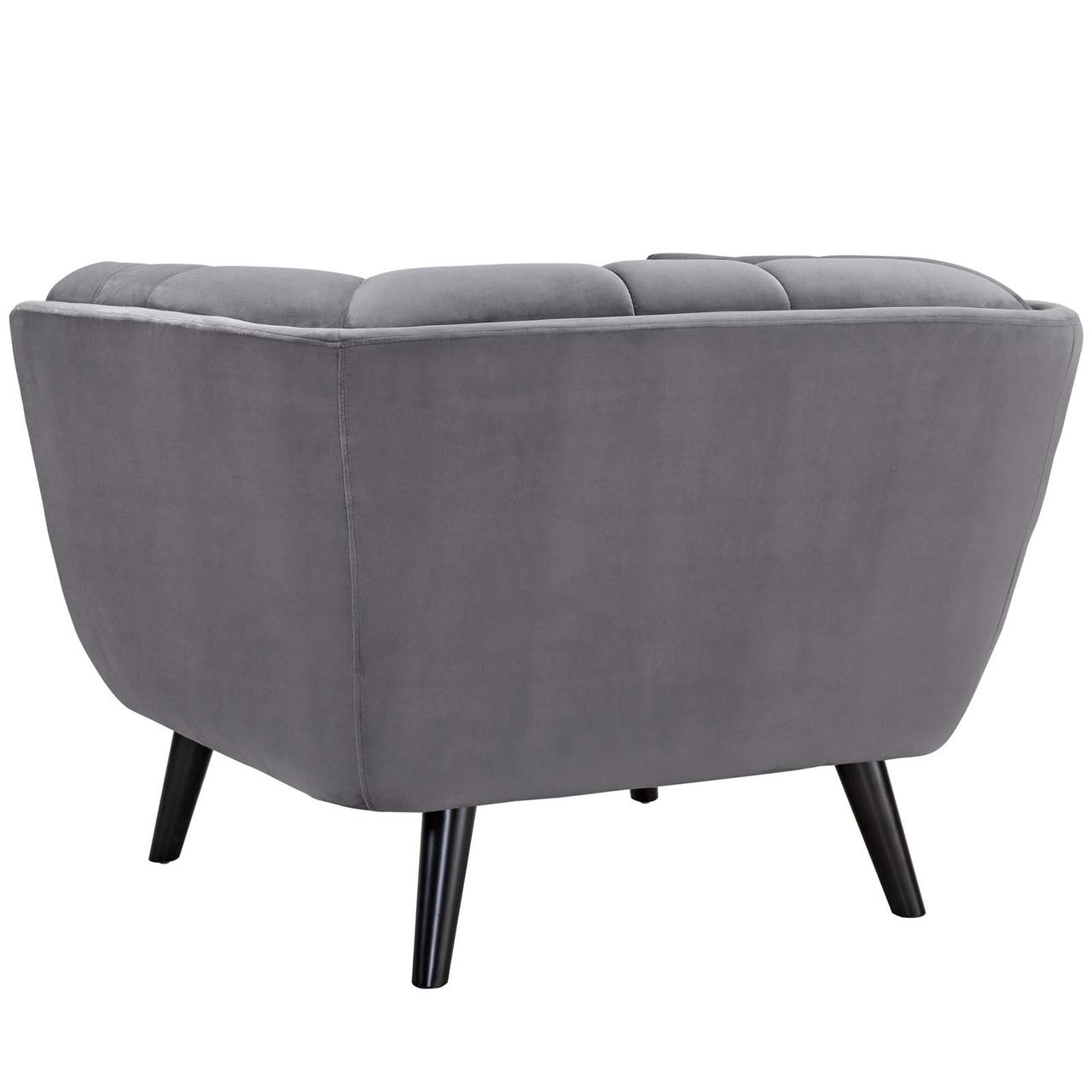 Bestow 2 Piece Velvet Armchair Set, Velvet Fabric, Grey Gray 13975