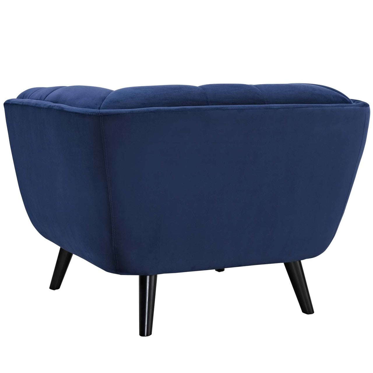Bestow 2 Piece Velvet Armchair Set, Velvet Fabric, Navy Blue 13976