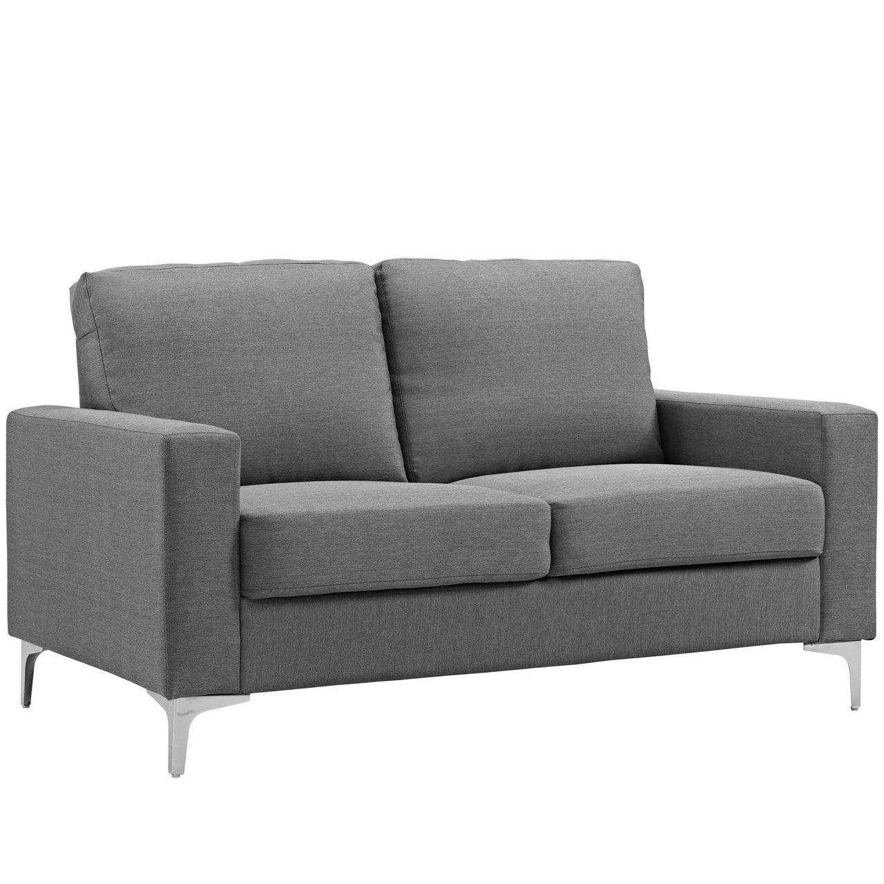 Allure 2 Piece Sofa and Armchair Set, Fabric, Grey Gray 13978