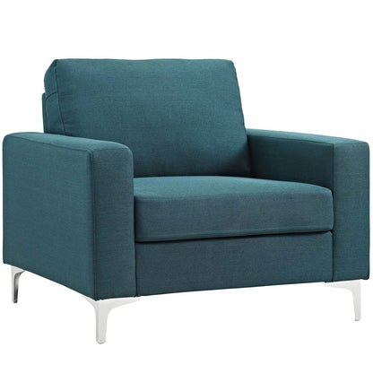 Allure 3 Piece Sofa and Armchair Set, Fabric, Blue 13979