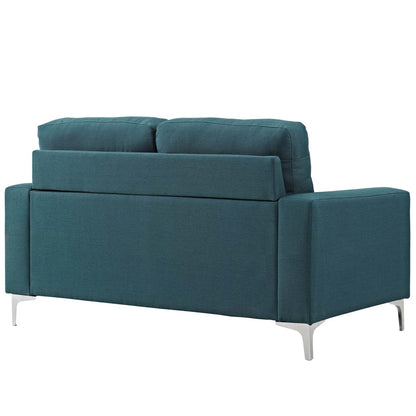 Allure 3 Piece Sofa and Armchair Set, Fabric, Blue 13979