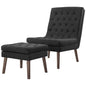 Modify Upholstered Lounge Chair and Ottoman, Fabric, Grey Gray 13987