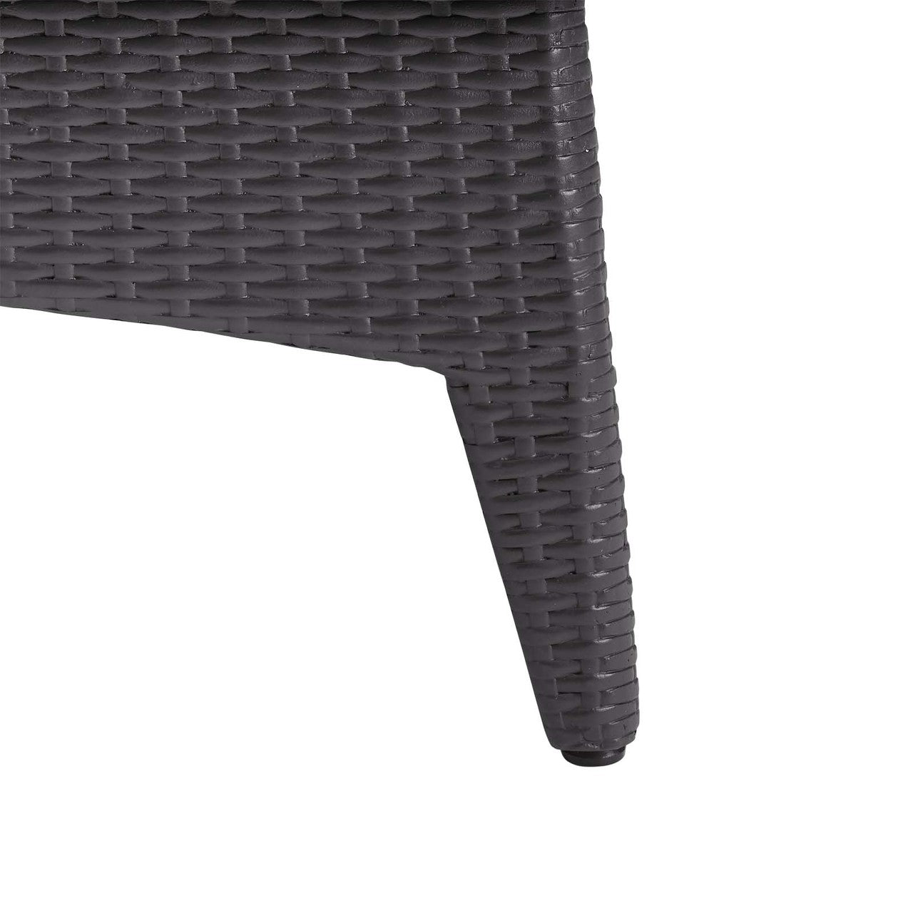 Splender 43.5" Rectangle Outdoor Patio Fire Pit Table, Rattan Wicker, Dark Grey Gray 15289