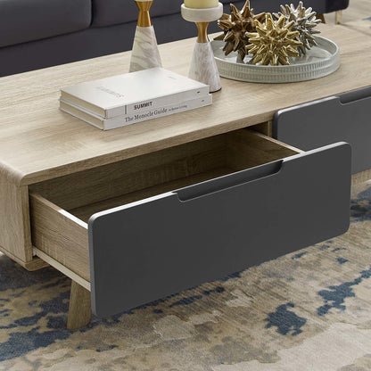 Origin 47" Coffee Table, Wood, Grey Gray Natural 15290