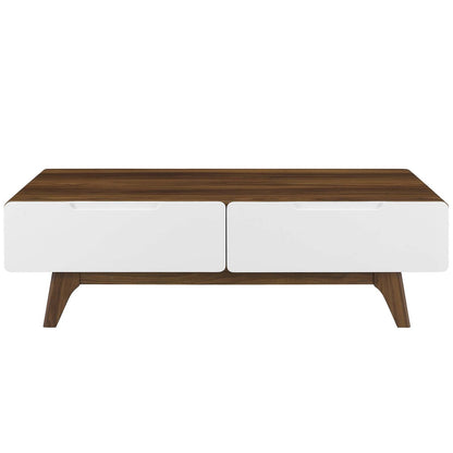 Origin 47" Coffee Table, Wood, Natural Brown White 15291