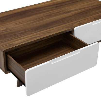 Origin 47" Coffee Table, Wood, Natural Brown White 15291