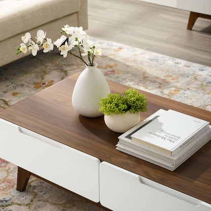 Origin 47" Coffee Table, Wood, Natural Brown White 15291