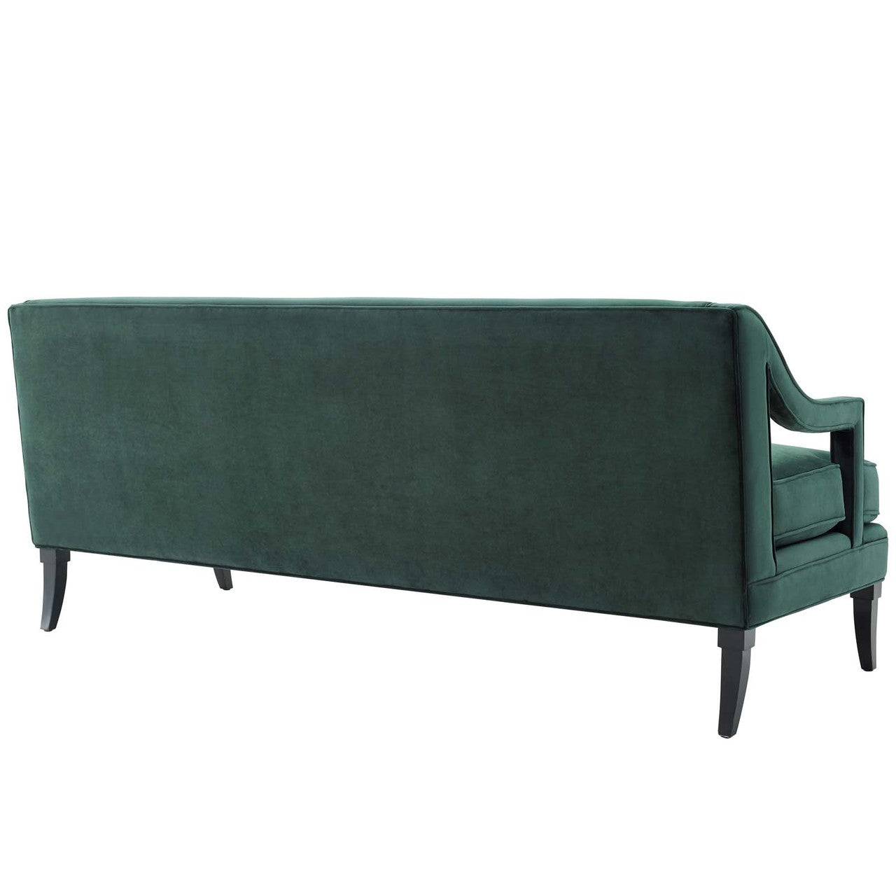 Concur Button Tufted Upholstered Velvet Sofa, Velvet Fabric, Green 15299