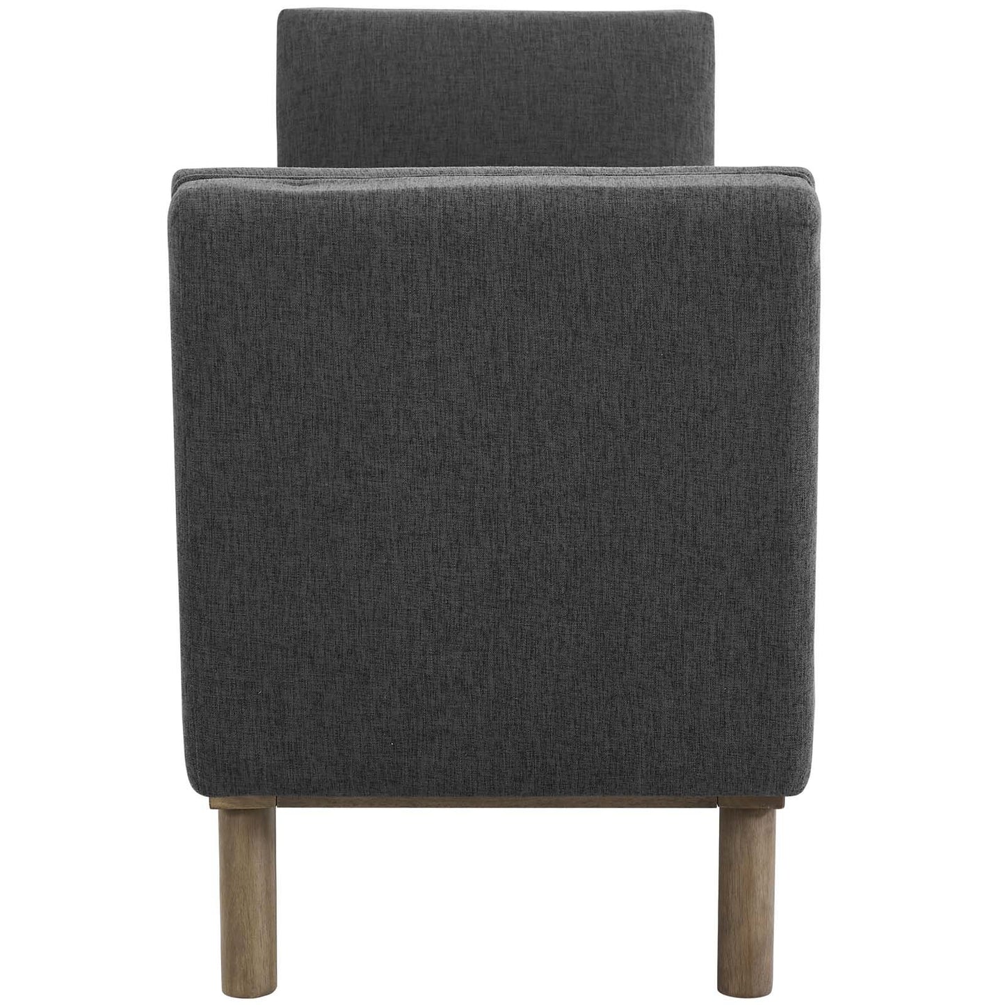 Haven Tufted Button Upholstered Fabric Accent Bench, Fabric, Grey Gray, 17257