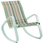 Traveler Rocking Outdoor Patio Mesh Sling Lounge Chair, Aluminum Metal Steel, Green 14050