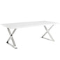 Sector Dining Table, Wood Metal Steel, White 14056