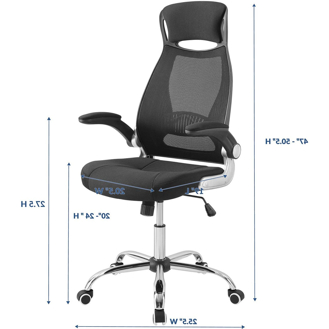 Expedite Highback Office Chair, Fabric, Black 14062