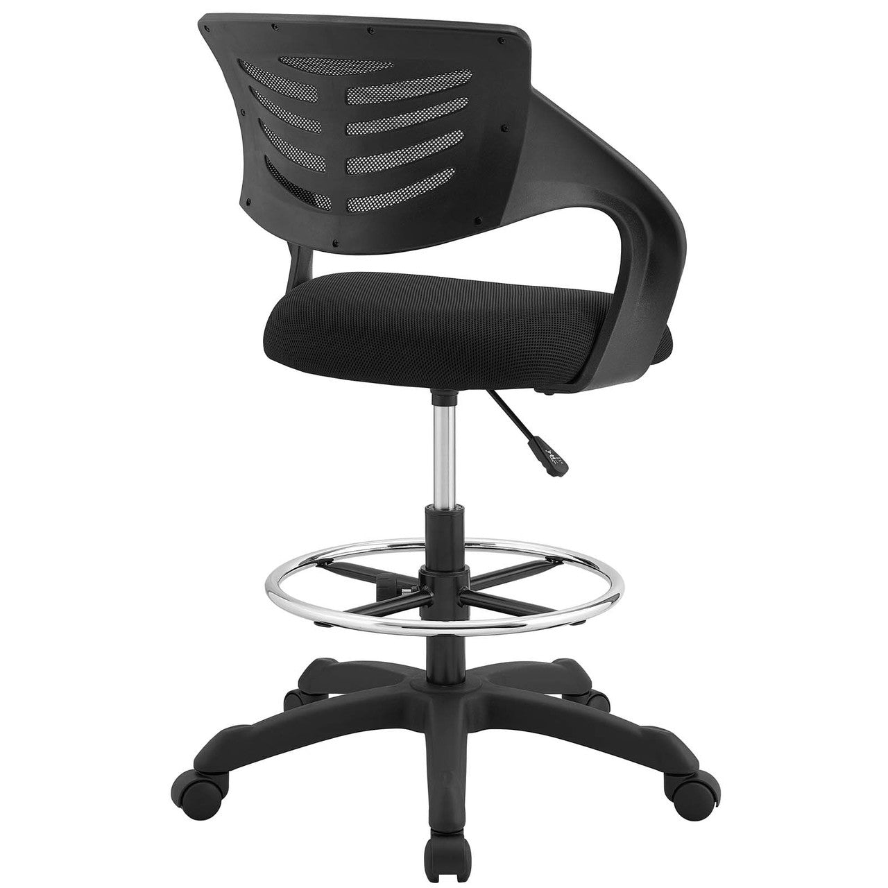 Thrive Mesh Drafting Chair, Fabric, Black 14063