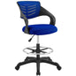 Thrive Mesh Drafting Chair, Fabric, Blue 14064