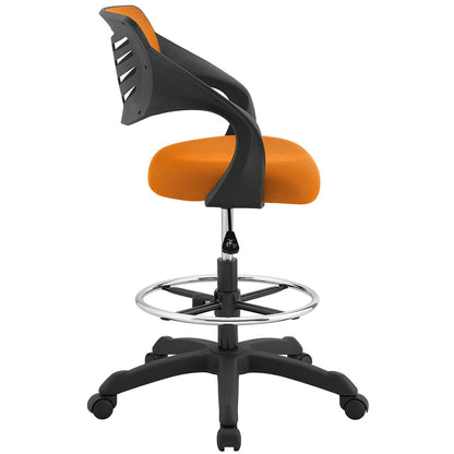 Thrive Mesh Drafting Chair, Fabric, Orange 14066