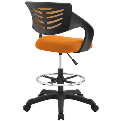 Thrive Mesh Drafting Chair, Fabric, Orange 14066