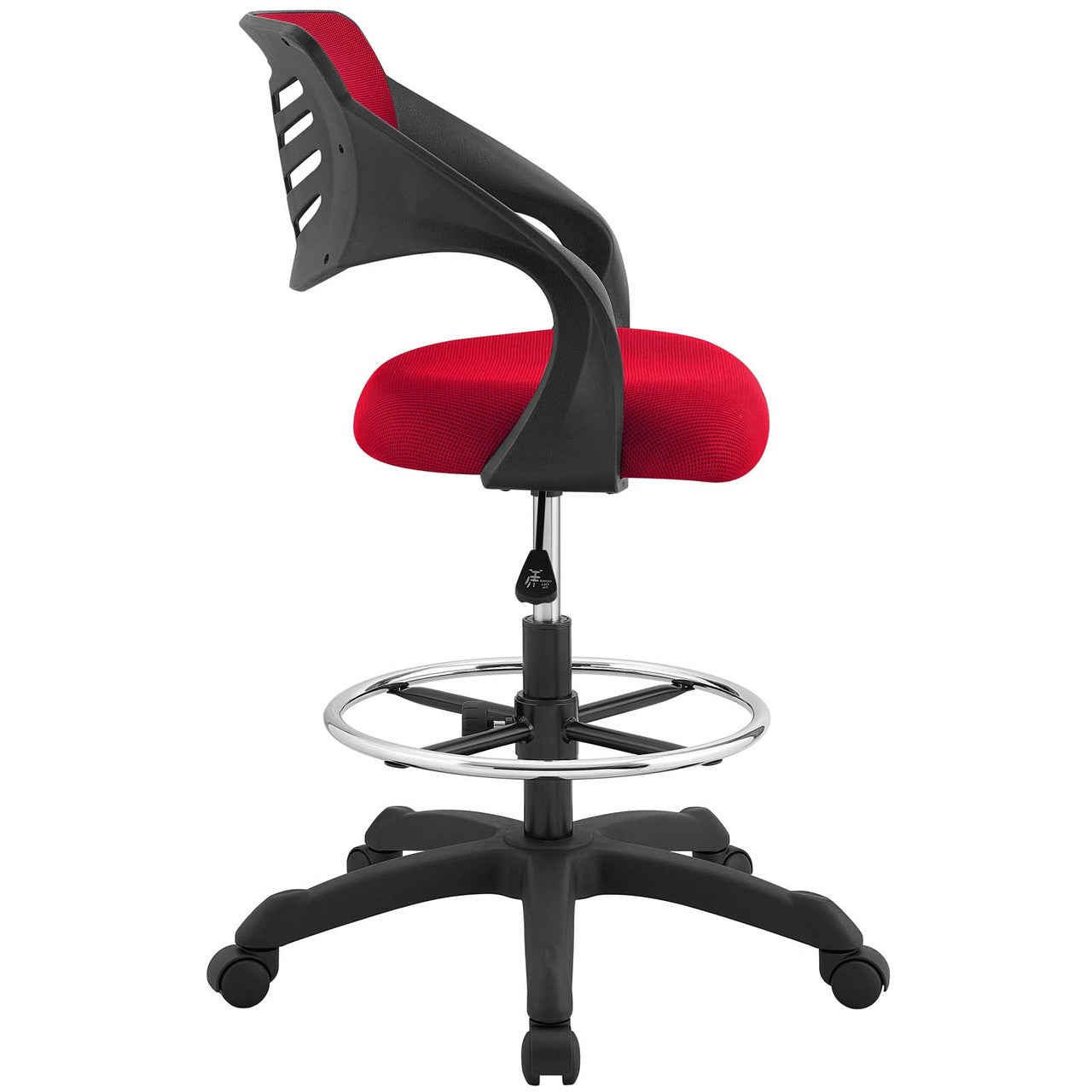 Thrive Mesh Drafting Chair, Fabric, Red 14067