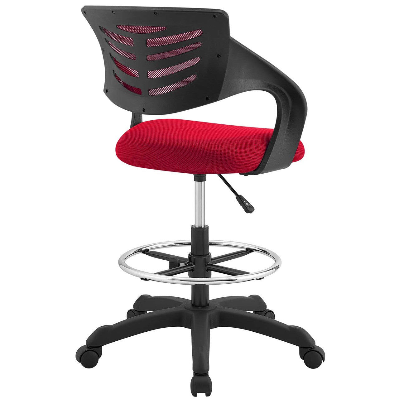 Thrive Mesh Drafting Chair, Fabric, Red 14067