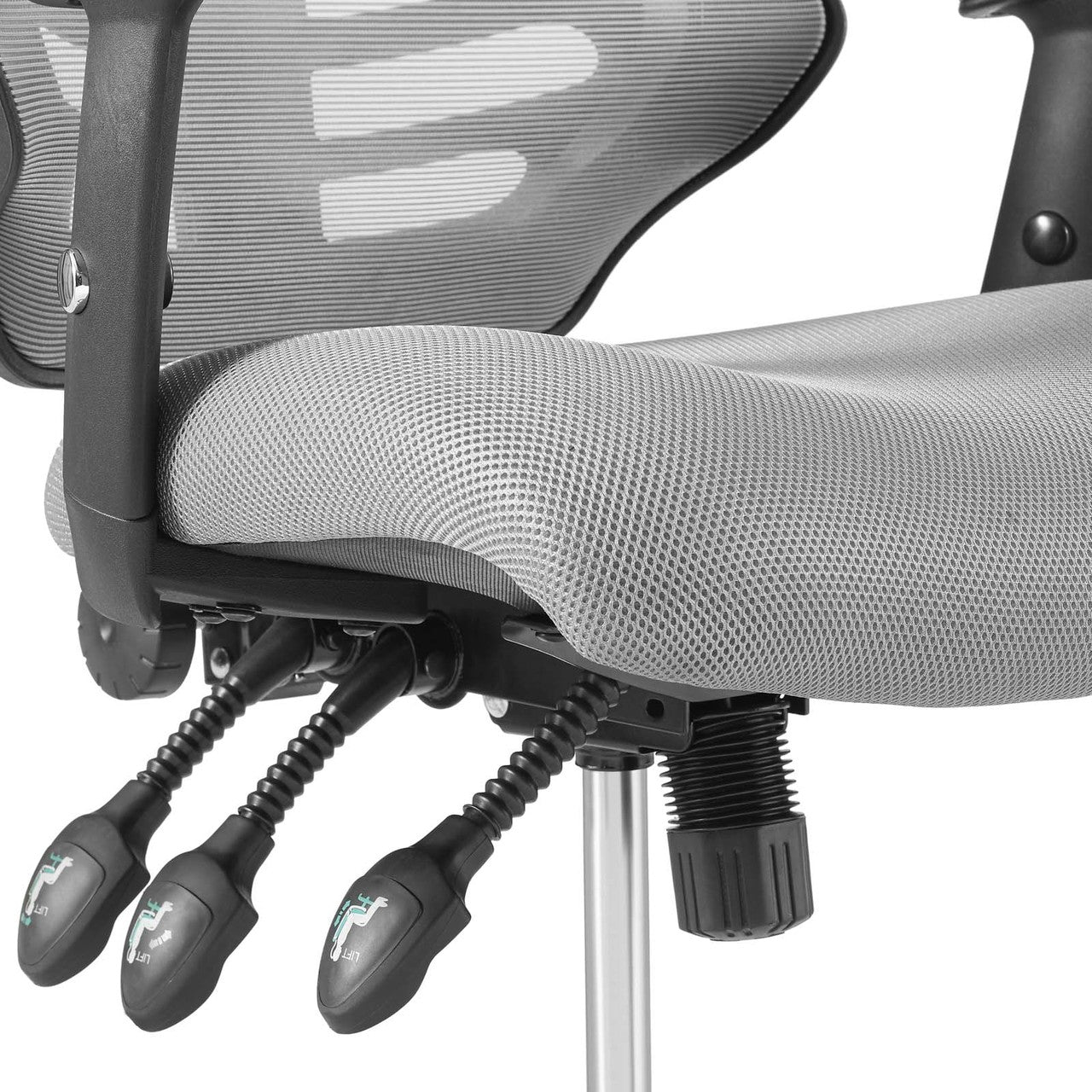 Calibrate Mesh Drafting Chair, Fabric, Grey Gray 14076