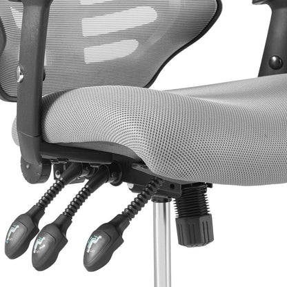 Calibrate Mesh Drafting Chair, Fabric, Grey Gray 14076