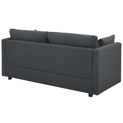 Activate Upholstered Fabric Sofa, Fabric, Grey Gray 15023